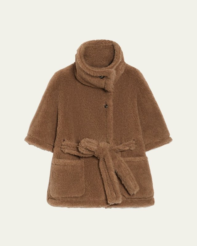Goat & Shearling Dyed Cape